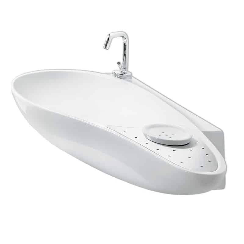 AeT Italia Wall-Hung Washbasin - White Brillaint With Tap Hole.