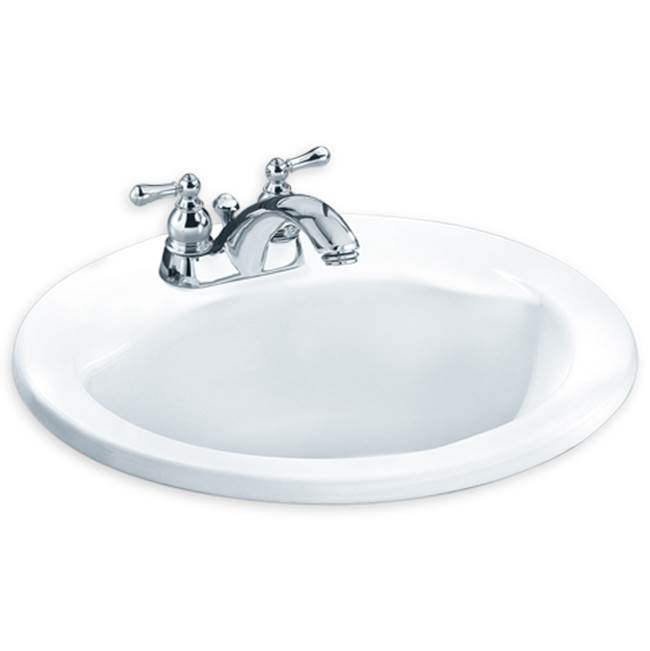 American Standard Canada Cadet Oval Countertop Sink 4-in. Centers with EverClean