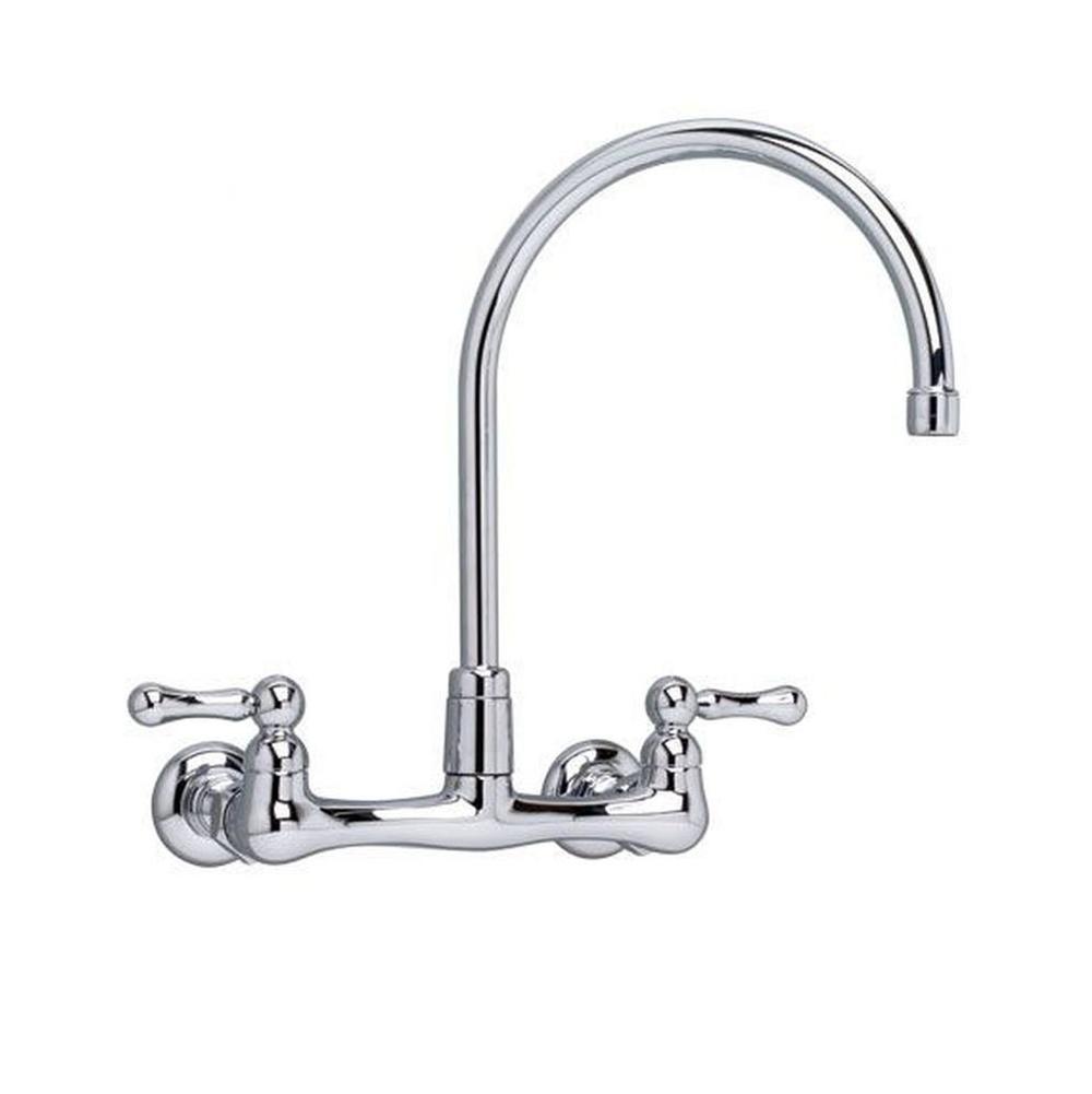 American Standard Canada Heritage® Wall Mount Faucet With Gooseneck Spout and Lever Handles
