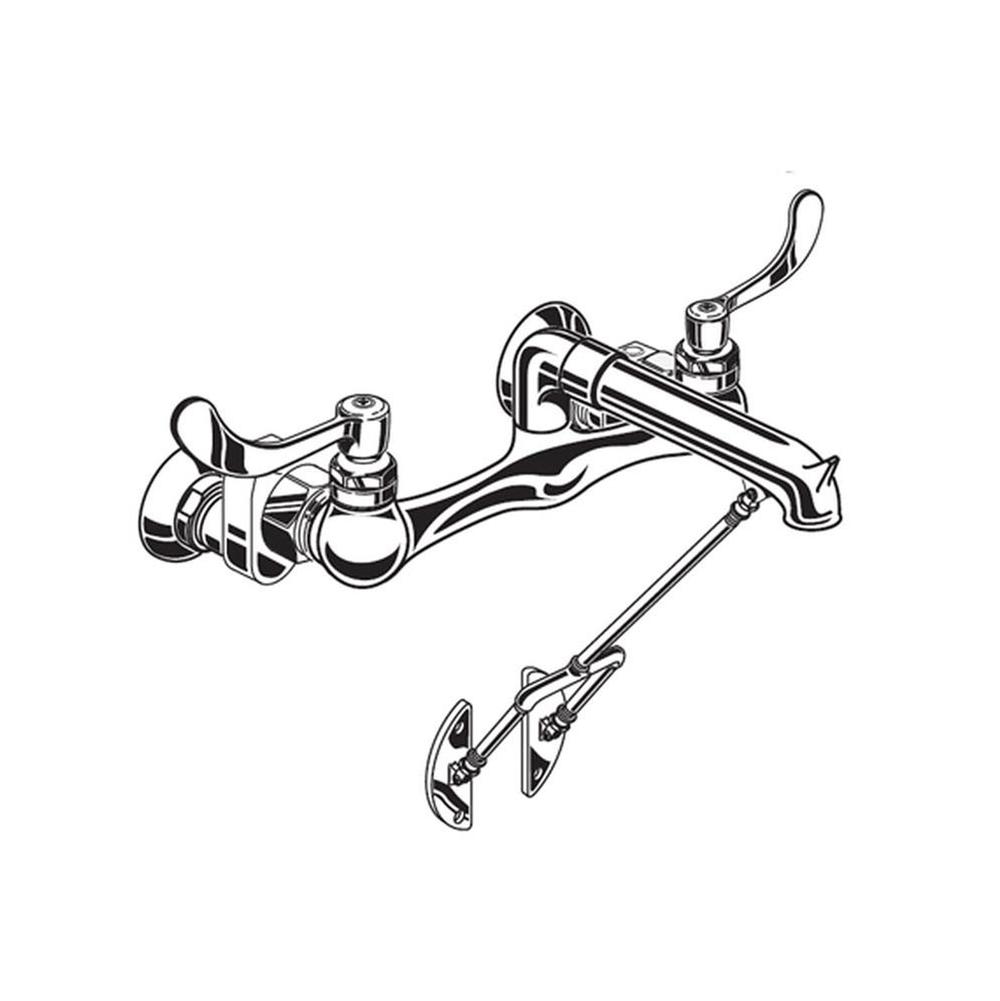 American Standard Canada Bottom Brace Wall-Mount Service Sink Faucet With 12-Inch Spout and Offset Shanks