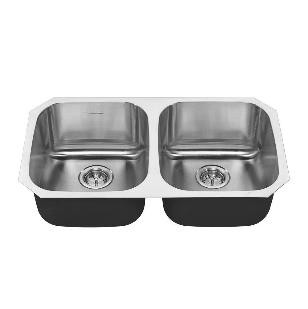 American Standard Canada Portsmouth 32 x 18-Inch Stainless Steel Undermount Double Bowl Kitchen Sink