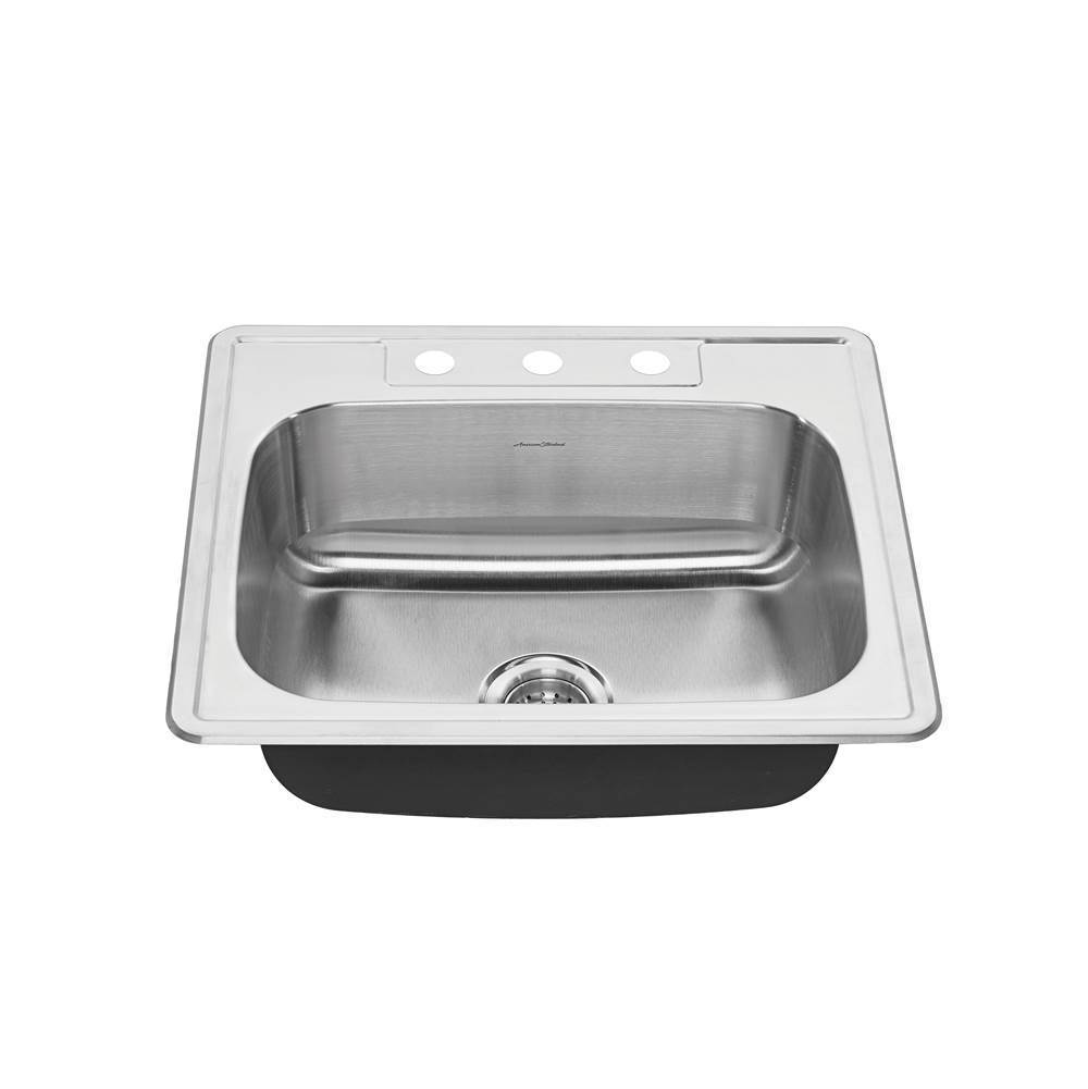 American Standard Canada Colony® 25 x 22-Inch Stainless Steel 3-Hole Top Mount Single Bowl Kitchen Sink