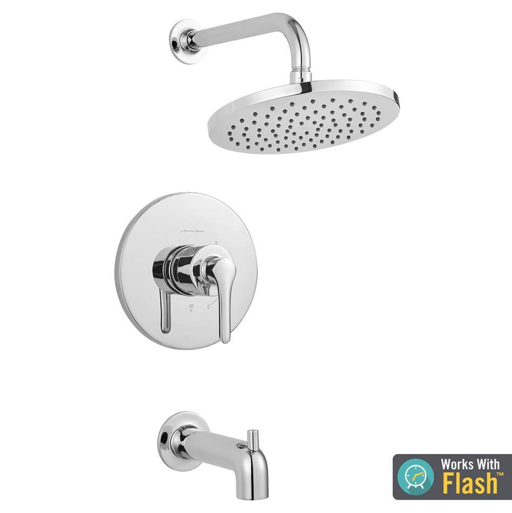 American Standard Canada Studio® S 2.5 gpm/9.5 L/min Tub and Shower Trim Kit With Rain Showerhead, Double Ceramic Pressure Balance Cartridge With Lever Handle
