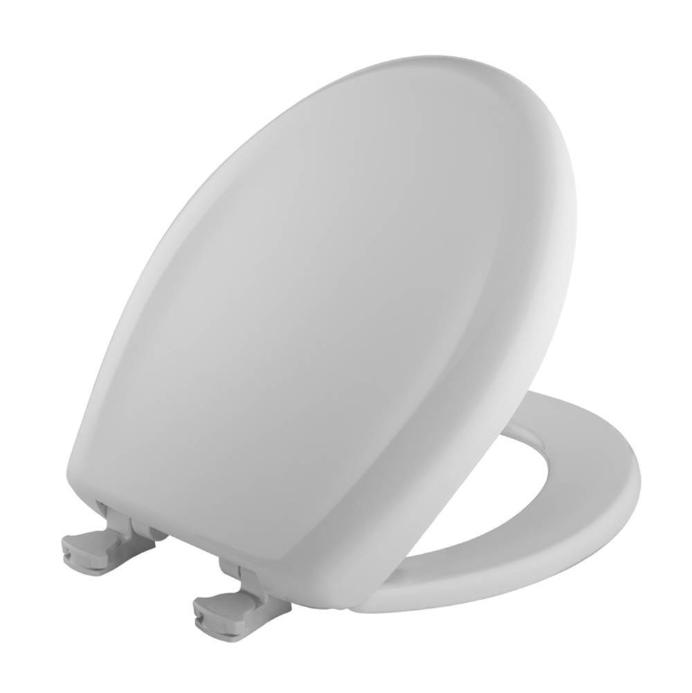 Bemis Round Plastic Toilet Seat in Euro White with STA-TITE Seat Fastening System, Easy-Clean and Change and Whisper-Close Hinge