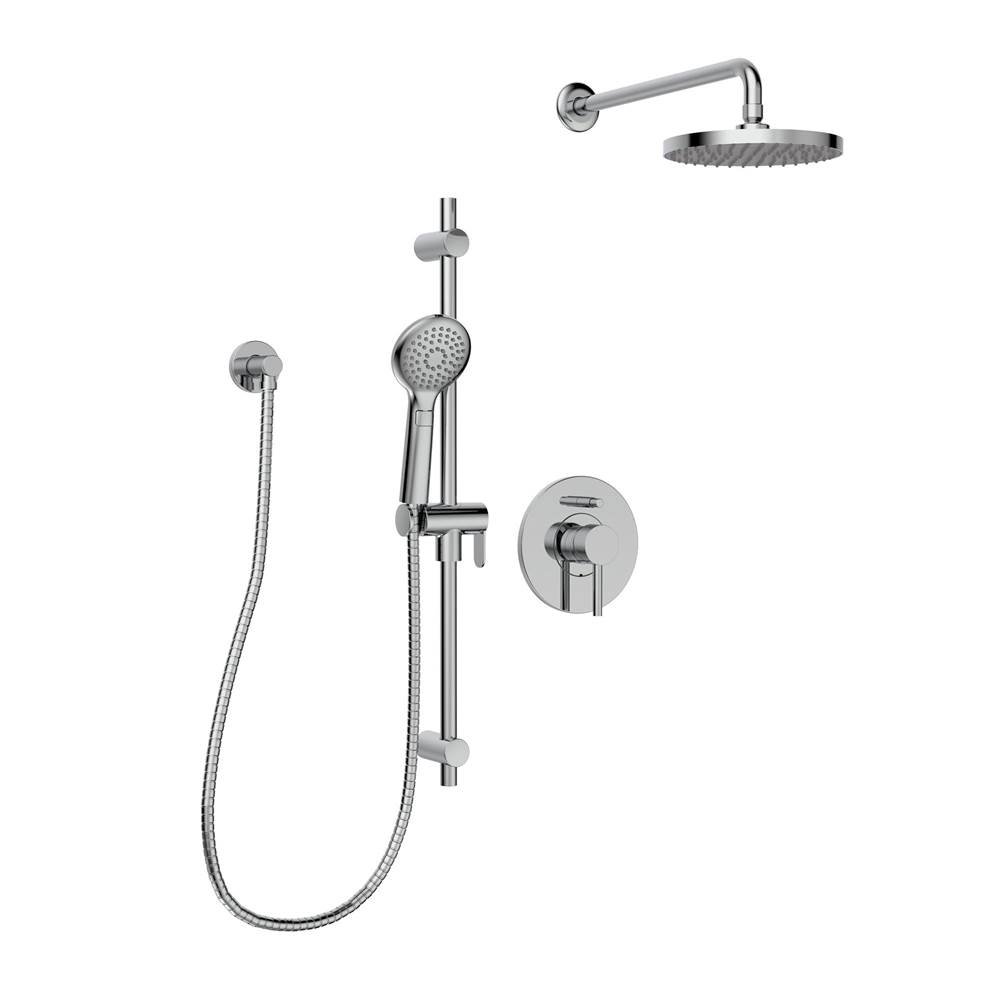 Belanger Source PB Diverter Shower Faucet Trim Kit w/Hand Shower & WM Rain Shower Head  - Valve Required