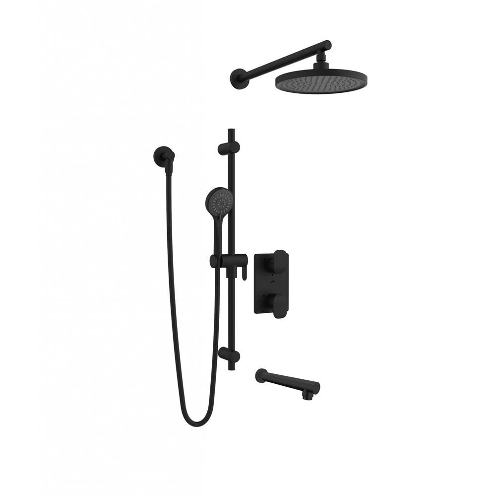 Belanger Kara Tub/Shower Kit w/3-way Thermo Valve Trim, Tub Spout, Hand Shower & WM Rain Shower Head  - Valve Required