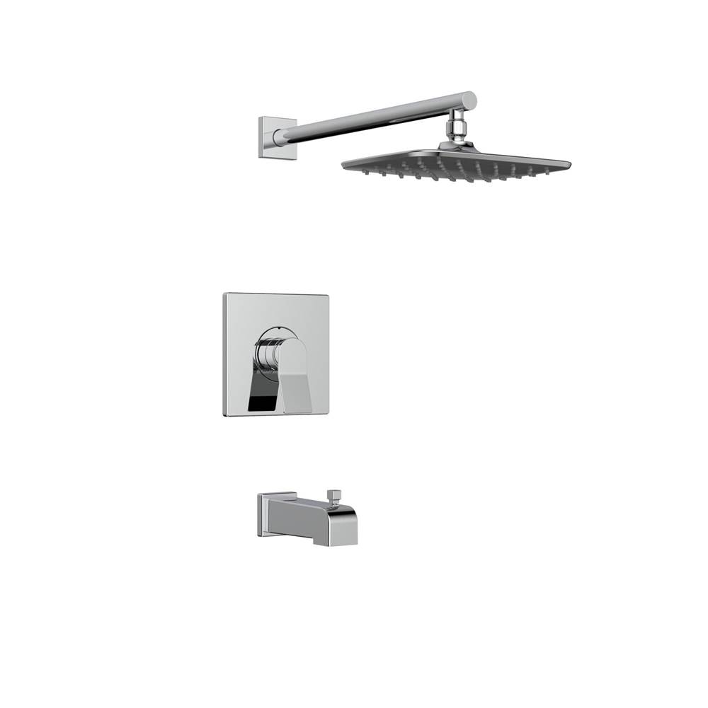 Belanger Volta PB Tub/Shower Faucet Trim Kit w/Diverter Spout & WM Rain Shower Head  - Valve Required
