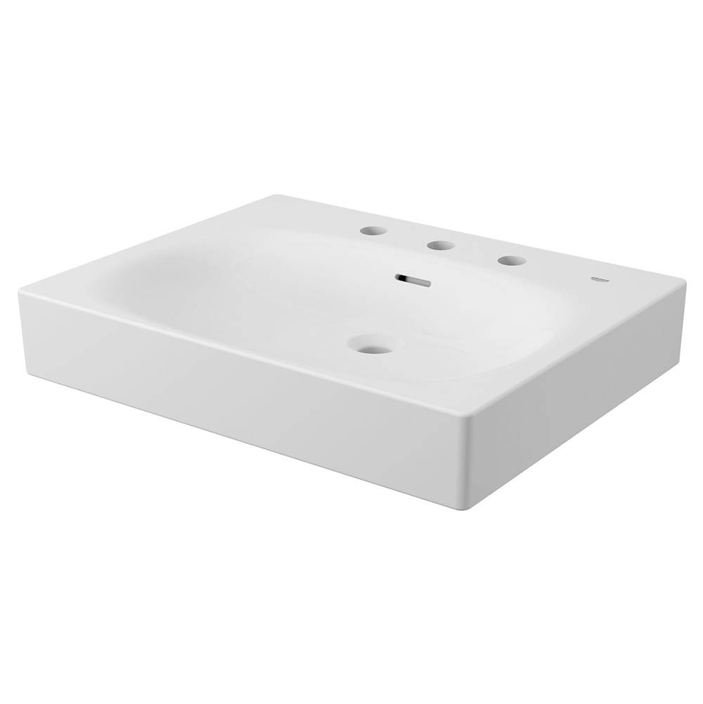 Grohe Exclusive Wall Mount 24'' Bathroom Sink, 3-hole