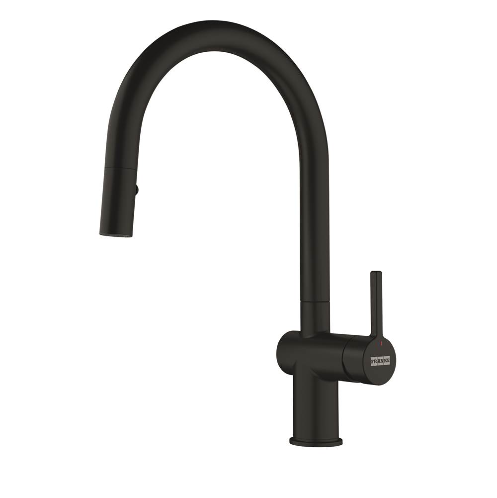 Franke Residential Canada 15.1-inch Single Handle Pull-Down Kitchen Faucet in Matte Black, ACT-PD-MBK