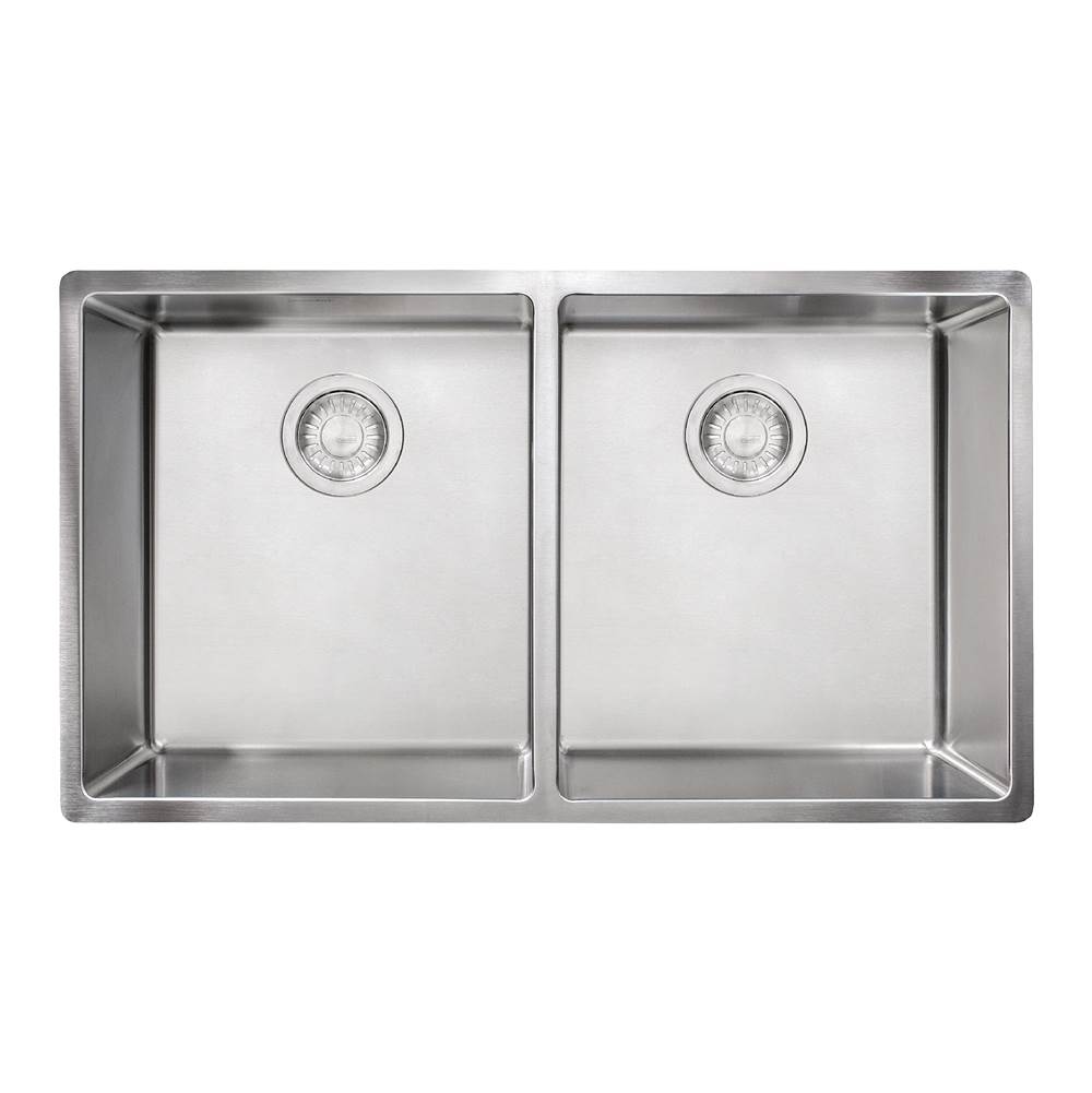 Franke Residential Canada Cube 31.5-in. x 17.7-in. 18 Gauge Stainless Steel Undermount Double Bowl Kitchen Sink - CUX120-CA