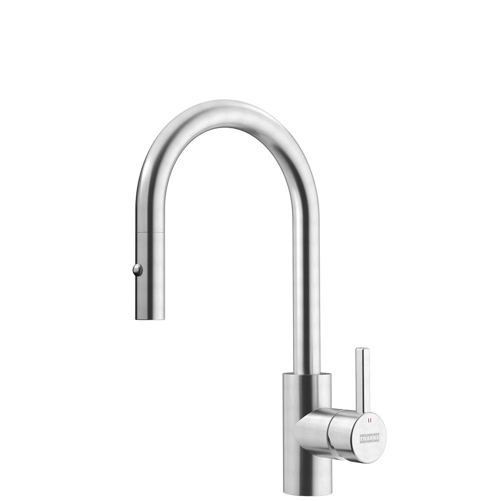 Franke Residential Canada Eos Neo 14-in Single Handle Pull-Down Prep Kitchen Faucet in Stainless Steel, EOS-PR-304
