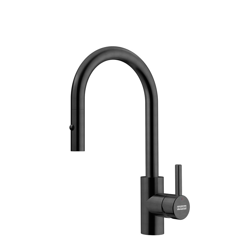 Franke Residential Canada Eos Neo 14-in Single Handle Pull-Down Prep Kitchen Faucet in Industrial Black, EOS-PR-IBK