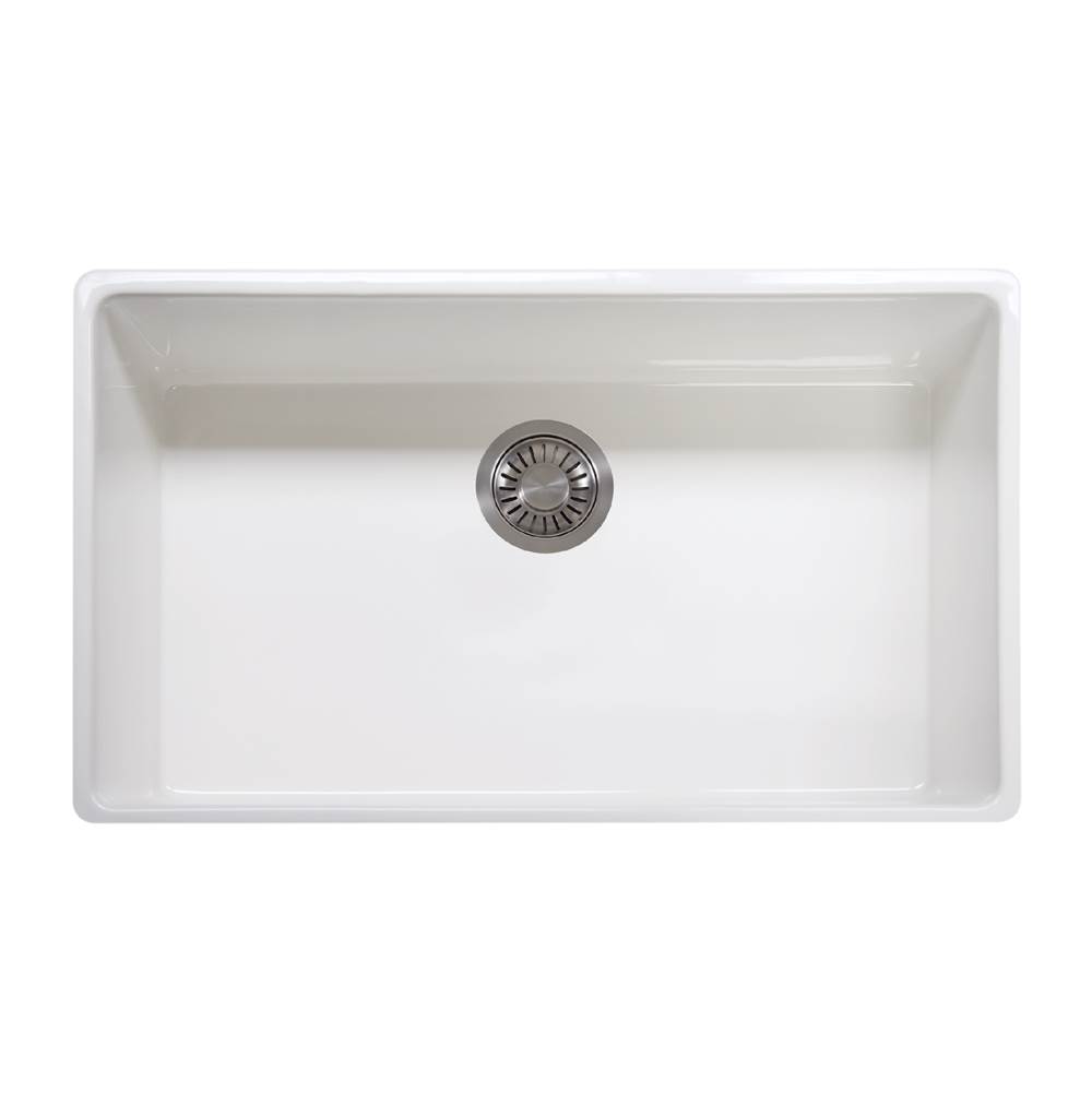 Franke Residential Canada Farm House 33-in. x 20-in. White Apron Front Single Bowl Fireclay Kitchen Sink - FHK710-33WH