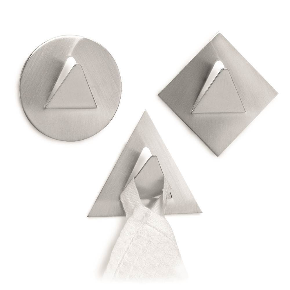 Zack 3'' x 2'' Genio Towel Clip Self Adhesive - Stainless Steel