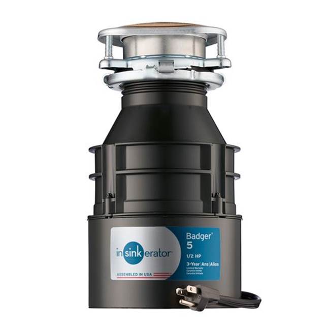 Insinkerator Canada Badger 5 - 1/2 HP  Food Waste Disposer with cord - Continuous Feed 79008C-ISE