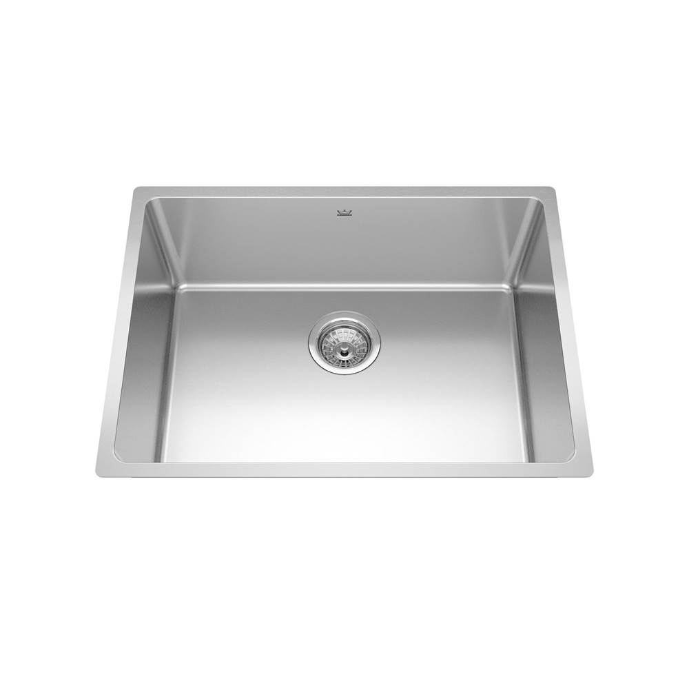 Kindred Canada Brookmore 24.7-in LR x 18.2-in FB Undermount Single Bowl Stainless Steel Kitchen Sink