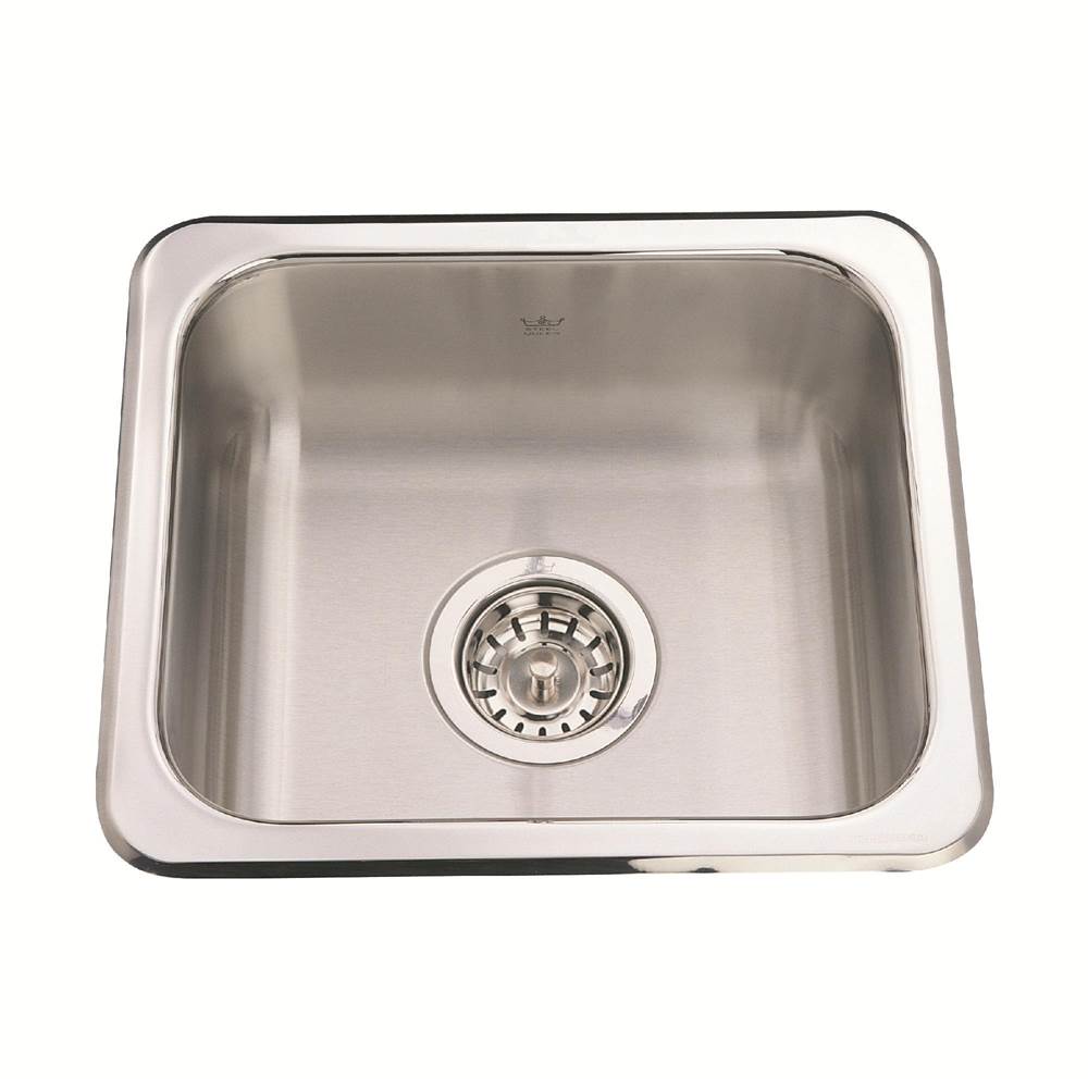 Kindred Canada Kindred Utility Collection15.13-in LR x 13.13-in FB Drop In Single Bowl Stainless Steel Hospitality Sink