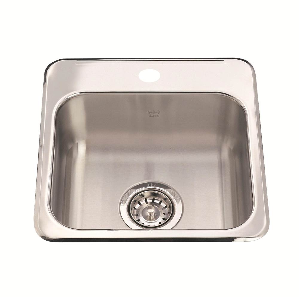 Kindred Canada Kindred Utility Collection 15.13-in LR x 15.44-in FB Drop In Single Bowl 1-Hole Stainless Steel Hospitality Sink