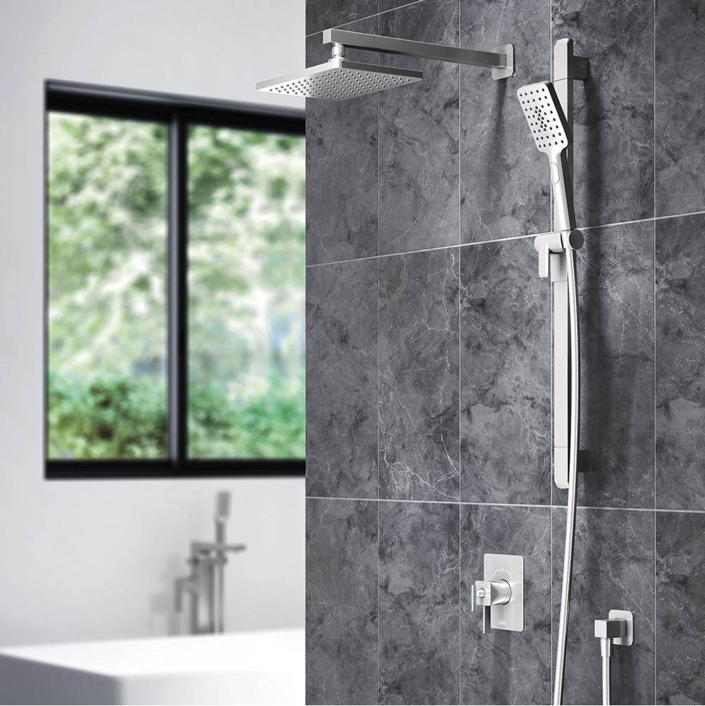 Kalia SquareOne™ TCD1 AQUATONIK™ T/P Coaxial Shower System with Wallarm Pure Nickel PVD