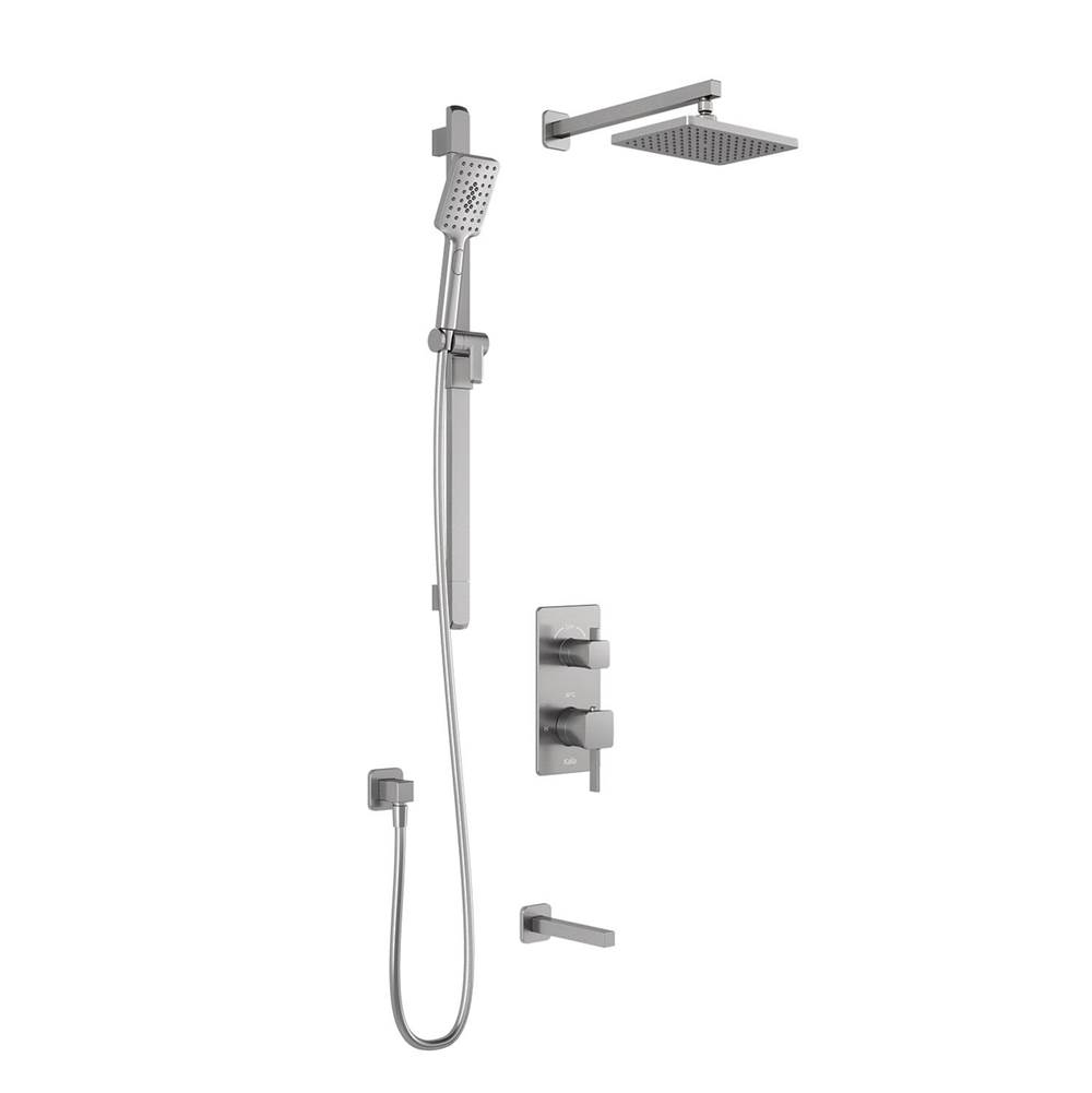 Kalia SquareOne™ TD3 (Valve Not Included) AQUATONIK™ T/P with Diverter Shower System with Wallarm Pure Nickel PVD