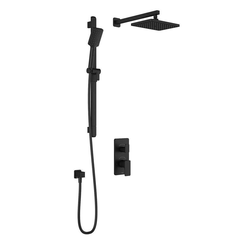 Kalia KAREO™ TD2 (Valve Not Included) AQUATONIK™ T/P with Diverter Shower System with Wallarm Matte Black