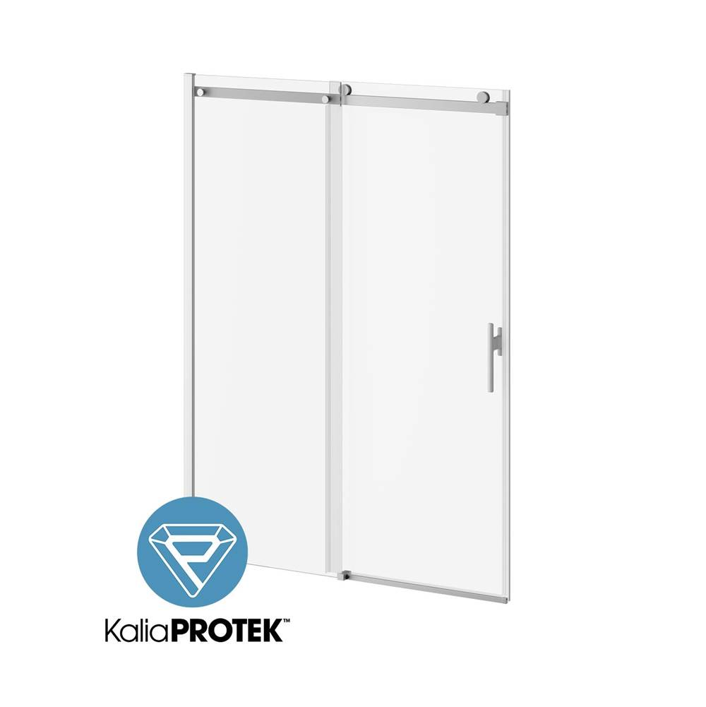 Kalia KONCEPT EVO with KaliaProtek™ 60''x77'' Sliding Shower Door Duraclean Glass with Film for Alcove Installation (Right opening) Chrome