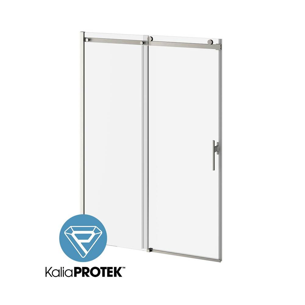 Kalia KONCEPT EVO with KaliaProtek™ 60''x77'' Sliding Shower Door Duraclean Glass with Film for Alcove Installation (Right opening) Brushed Nickel