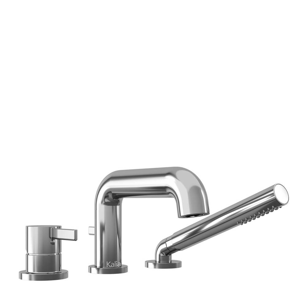 Kalia SPEC BASICO™ Pressure Balance 3-Piece Deckmount Tub Filler with Handshower - Cartridge Included Without Rough-In - Chrome