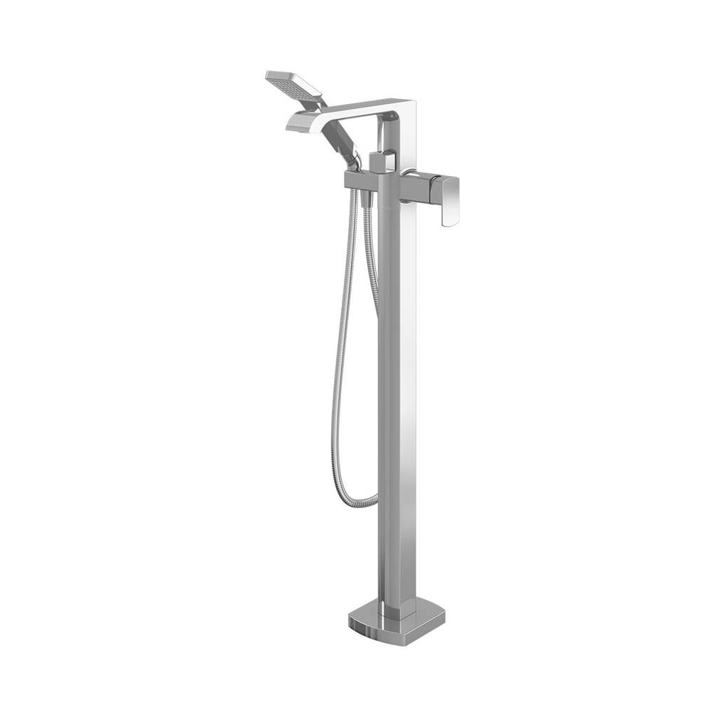 Kalia SPEC SOBRIO™ Pressure Balance Floormount Tub Filler with Handshower - Cartridge Included Without Rough-In - Chrome