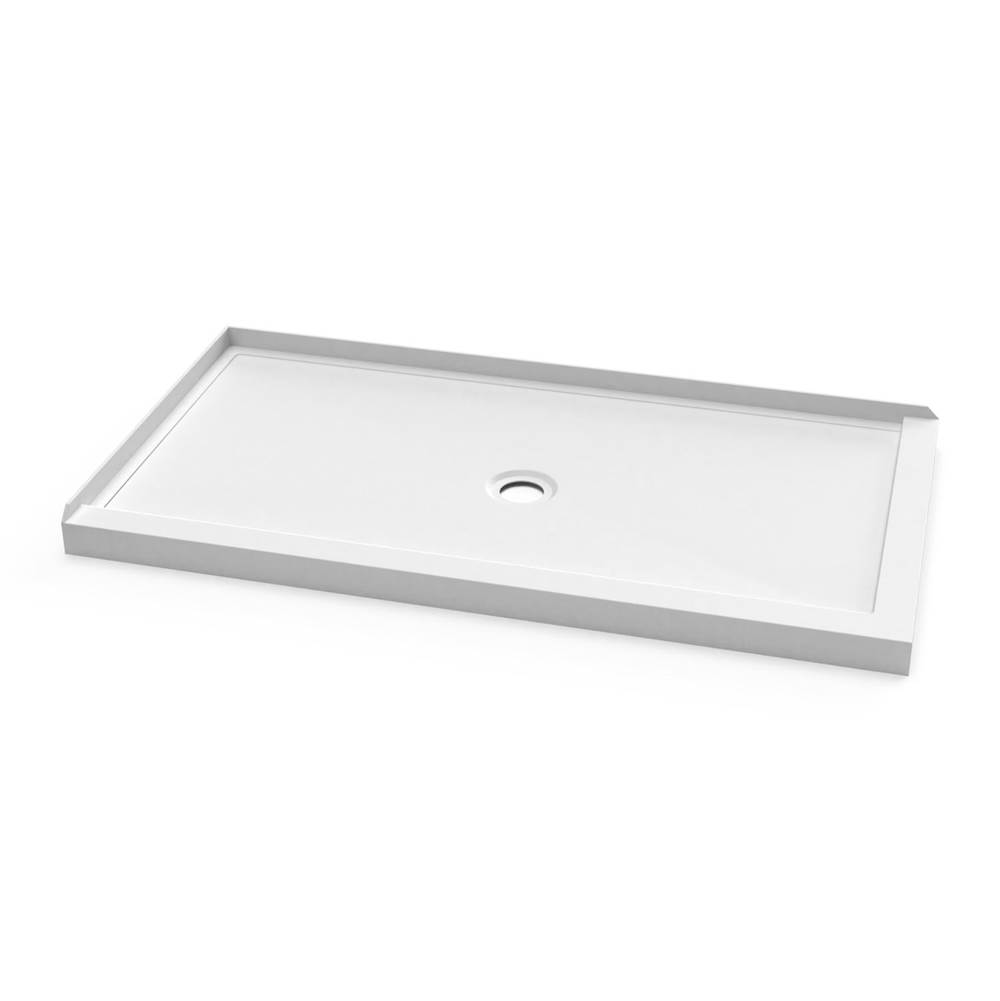 Kalia SPEC KONCEPT™ 60x32 Rectangular Acrylic Shower Base 60x32 with Central Drain and Left Integrated Tiling Flange on 2 Sides