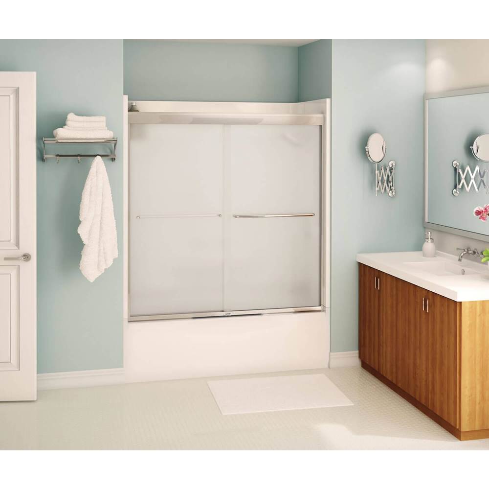 Maax Canada Kameleon 55-59 x 57 in. 6 mm Bypass Tub Door for Alcove Installation with Frosted glass in Chrome