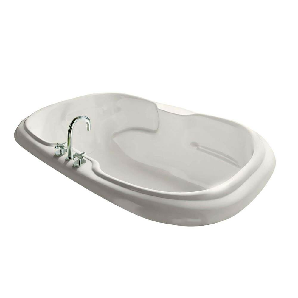Maax Canada Calla 59.75 in. x 41.5 in. Drop-in Bathtub with Hydromax System Center Drain in Biscuit