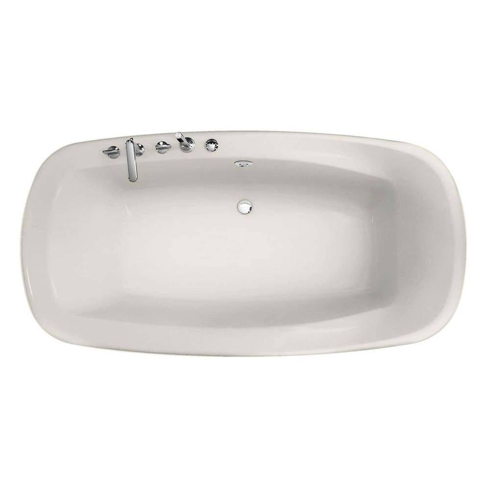 Maax Canada Eterne 72 in. x 36 in. Drop-in Bathtub with Aerofeel System Center Drain in Biscuit