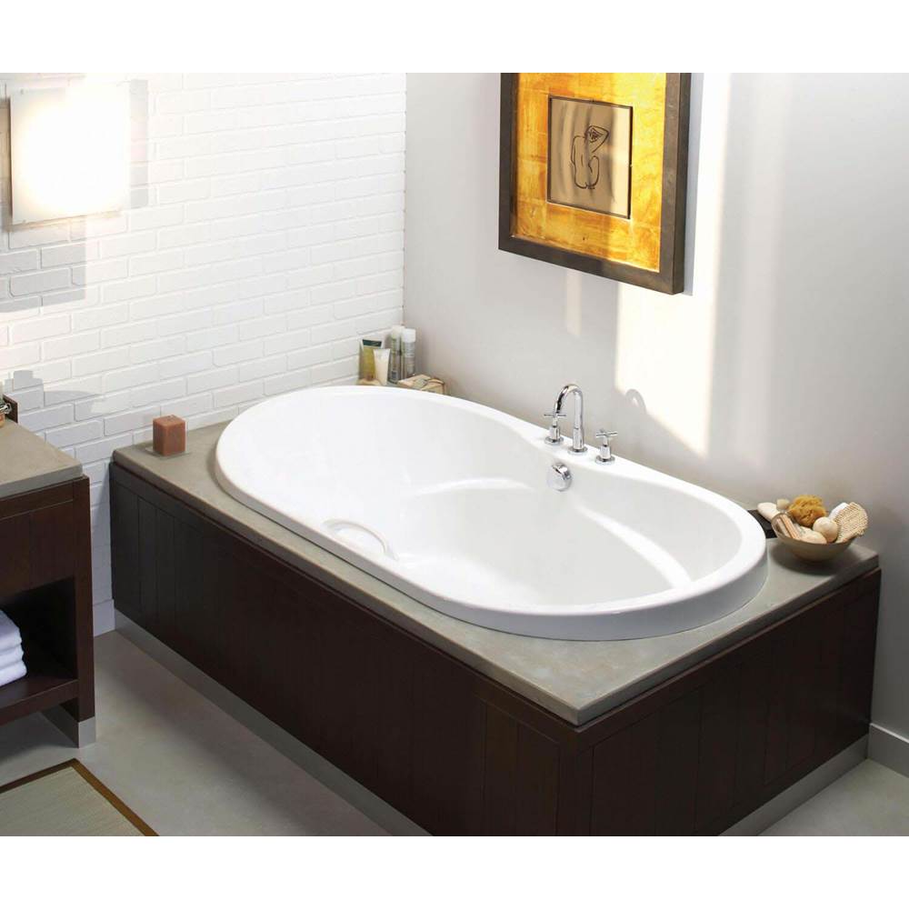 Maax Canada Living 66 in. x 36 in. Drop-in Bathtub with Combined Hydromax/Aerofeel System Center Drain in White