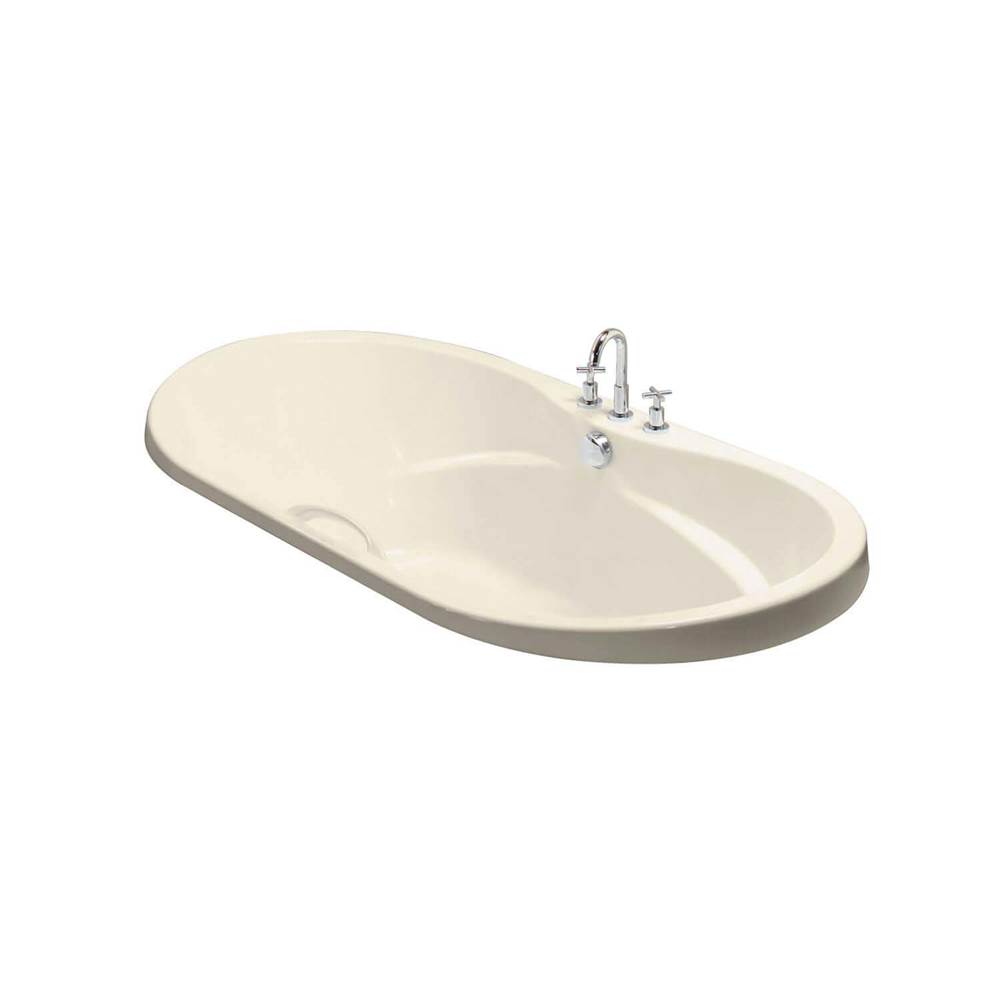 Maax Canada Living 66 in. x 36 in. Drop-in Bathtub with Combined Hydromax/Aerofeel System Center Drain in Bone