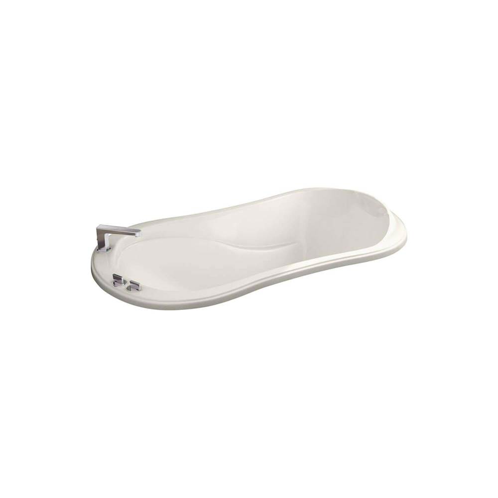 Maax Canada Vichy 60.125 in. x 33.625 in. Drop-in Bathtub with Combined Whirlpool/Aeroeffect System End Drain in Biscuit
