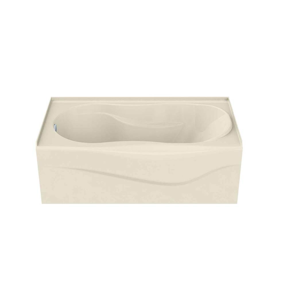 Maax Canada Vichy 59.875 in. x 33.375 in. Alcove Bathtub with Combined Whirlpool/Aeroeffect System Left Drain in Bone