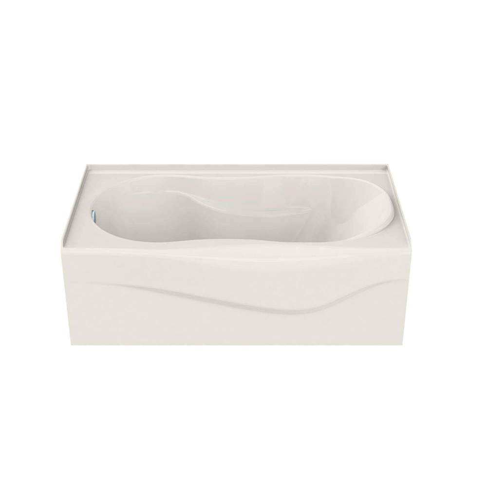 Maax Canada Vichy 59.875 in. x 33.375 in. Alcove Bathtub with Whirlpool System Right Drain in Biscuit