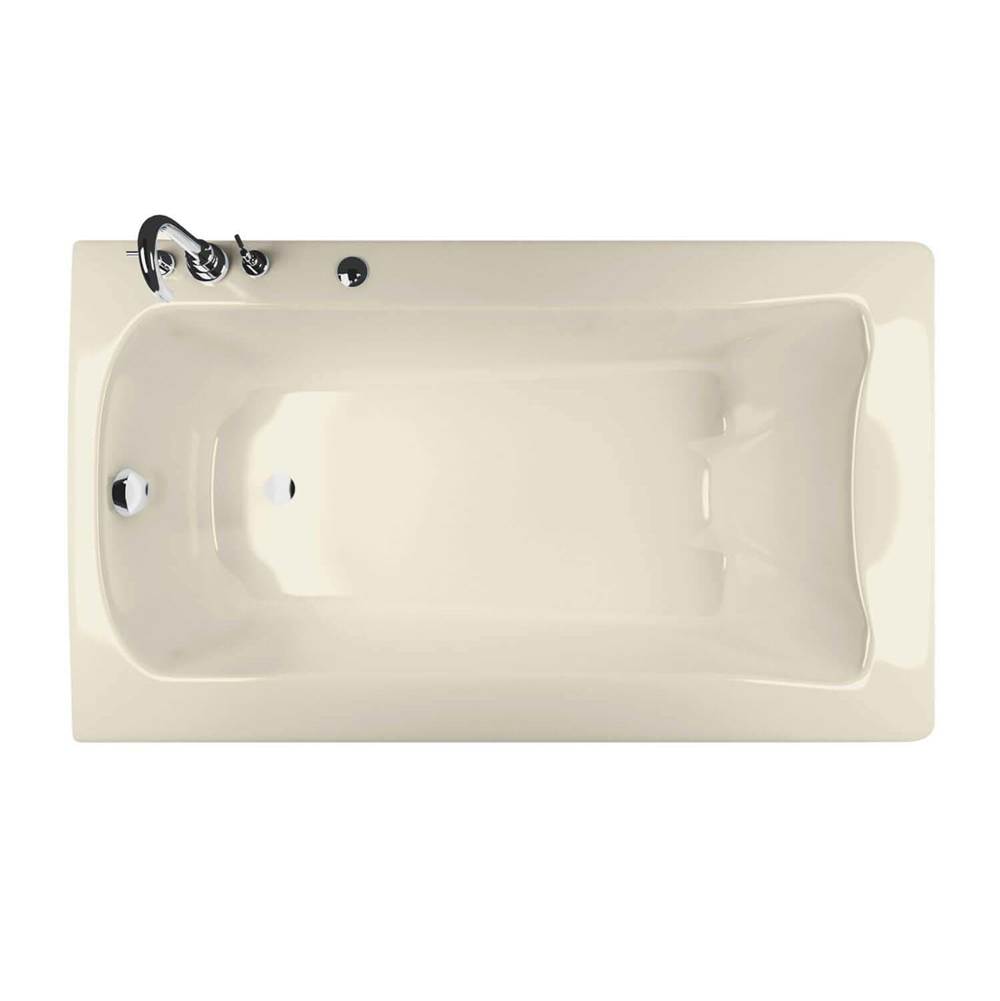 Maax Canada Release 59.75 in. x 32 in. Alcove Bathtub with Combined Hydromax/Aerofeel System End Drain in Bone