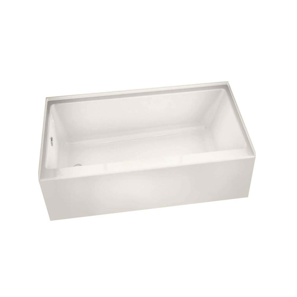 Maax Canada Rubix AFR 59.75 in. x 32 in. Alcove Bathtub with Left Drain in Biscuit
