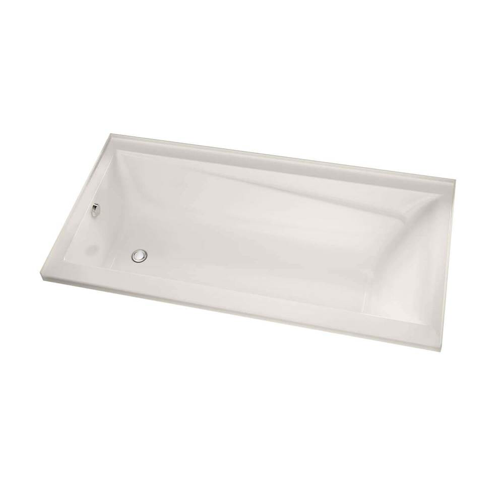 Maax Canada Exhibit IF 71.875 in. x 42 in. Alcove Bathtub with Whirlpool System Left Drain in Biscuit