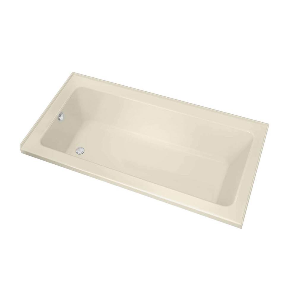 Maax Canada Pose IF 59.625 in. x 29.875 in. Alcove Bathtub with Combined Whirlpool/Aeroeffect System Left Drain in Bone