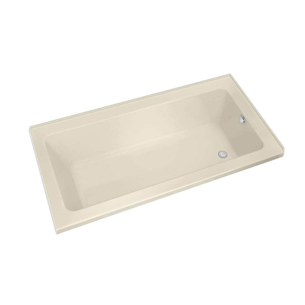 Maax Canada Pose IF 71.5 in. x 35.375 in. Corner Bathtub with Combined Whirlpool/Aeroeffect System Left Drain in Bone