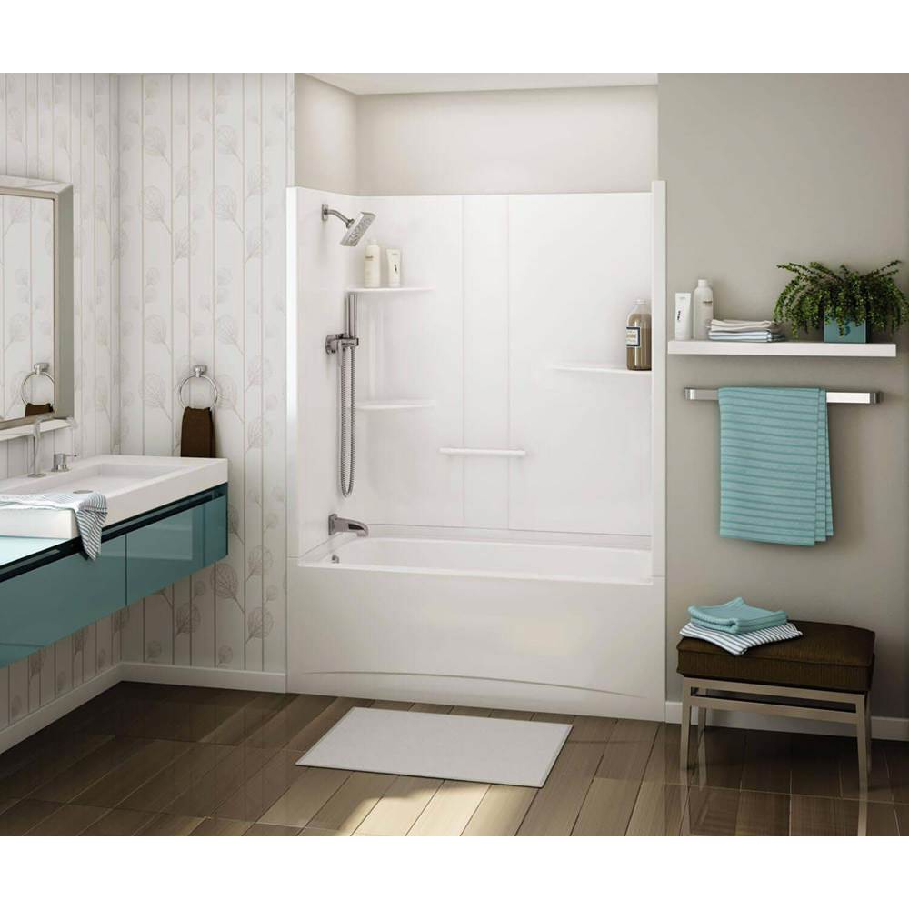 Maax Canada Allia 60 in. x 33 in. x 79 in. 2-piece Tub Shower with Combined Whirlpool/Aeroeffect Right Drain in White