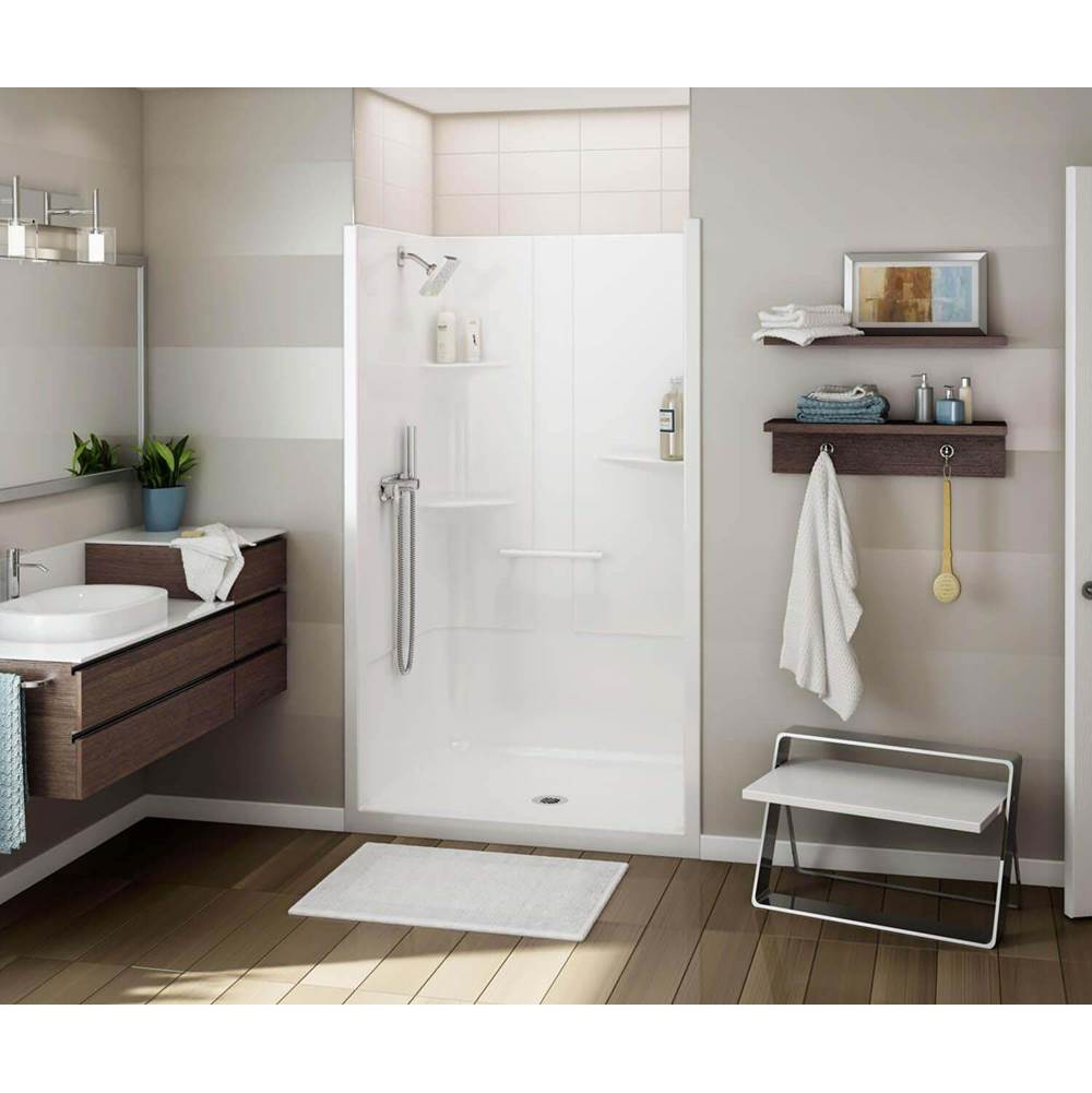 Maax Canada Allia 48 in. x 34 in. x 79 in. 1-piece Shower with No Seat, Center Drain in White