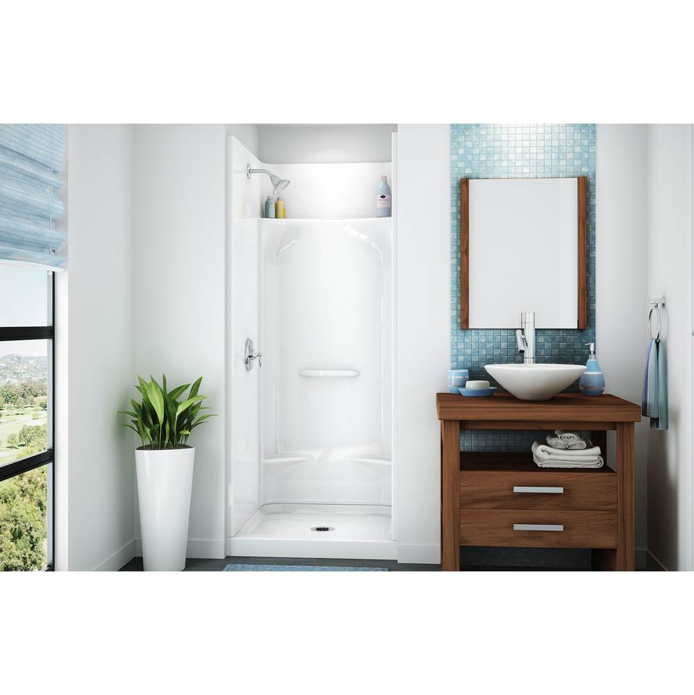 Maax Canada KDS 31.875 in. x 32 in. x 76 in. 4-piece Shower with No Seat, Center Drain in White