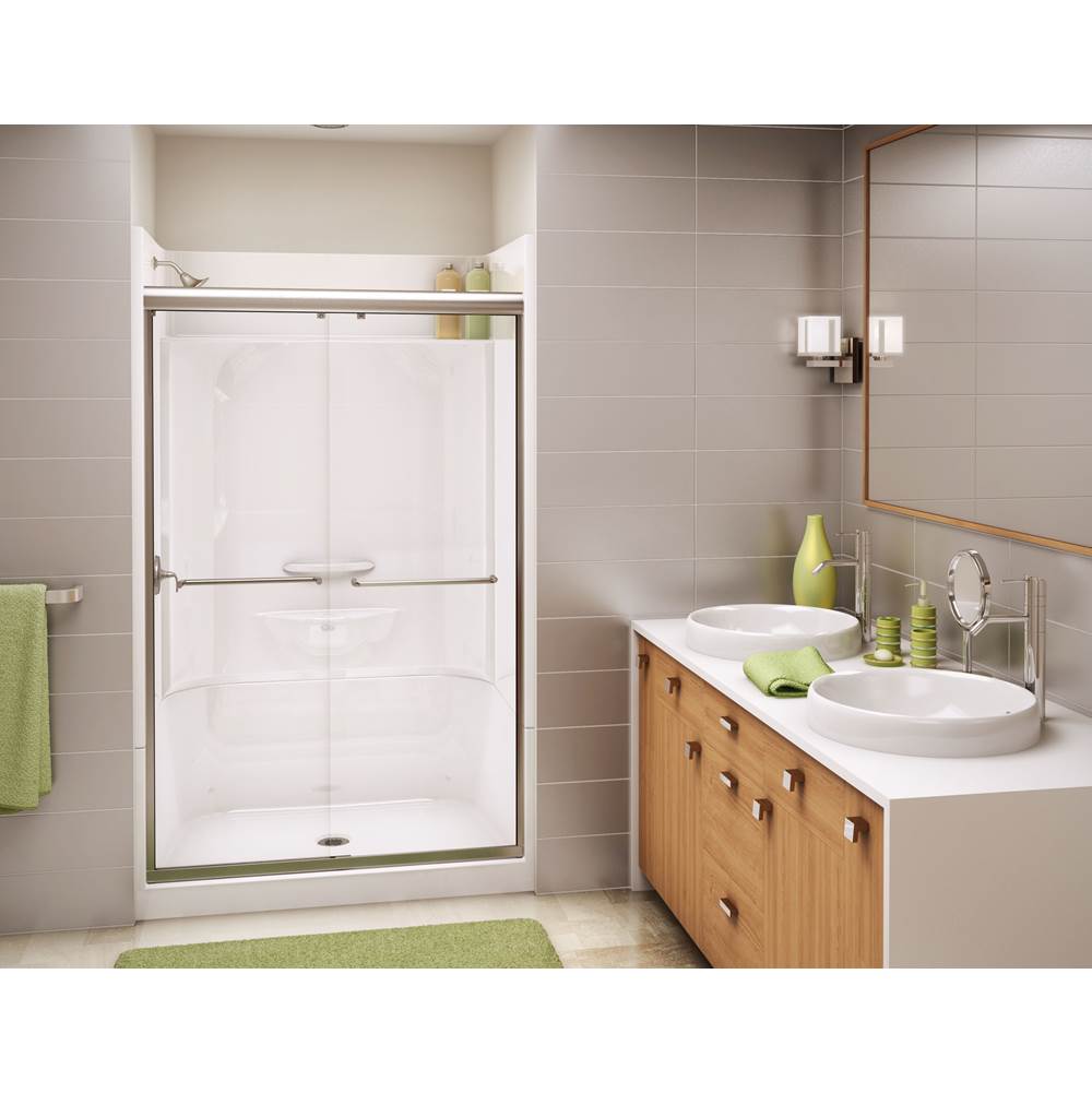 Maax Canada KDS AFR 47.875 in. x 33.625 in. x 82.25 in. 4-piece Shower with No Seat, Center Drain in White
