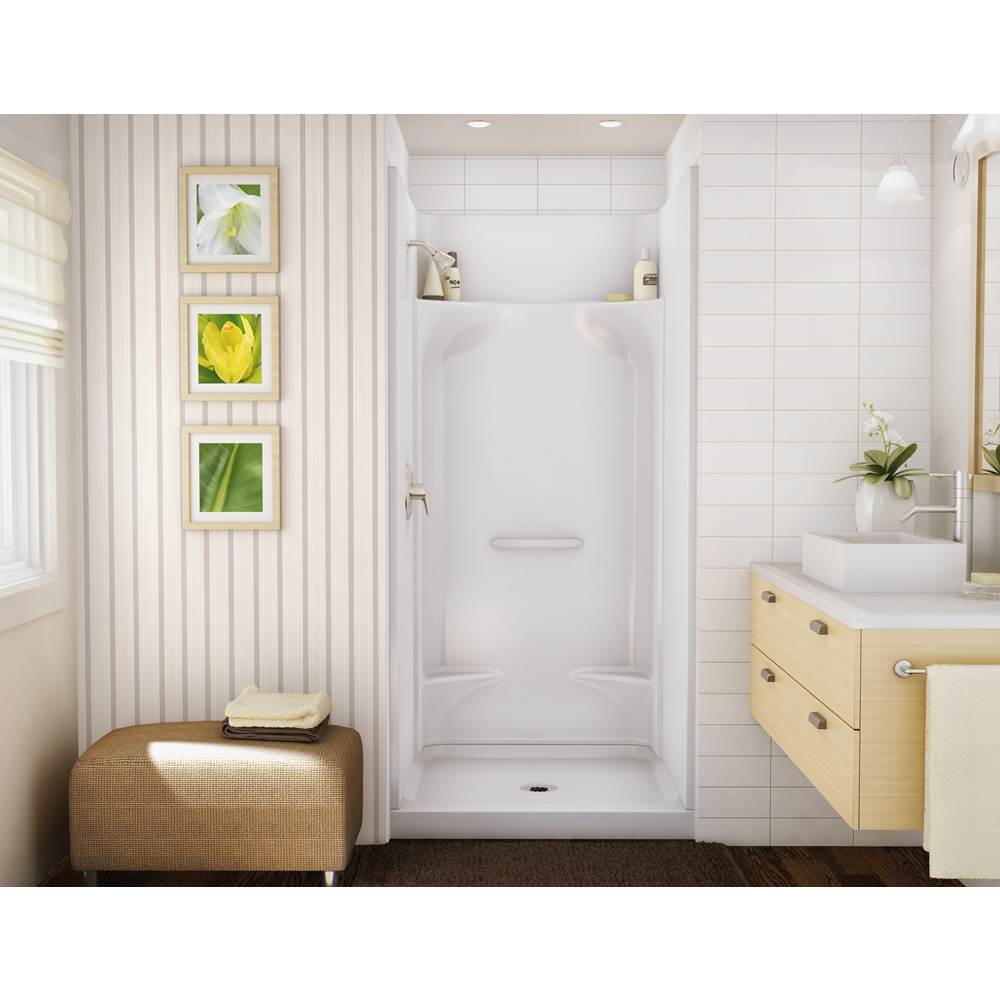 Maax Canada KDS 35.875 in. x 36 in. x 76 in. 4-piece Shower with No Seat, Center Drain in White