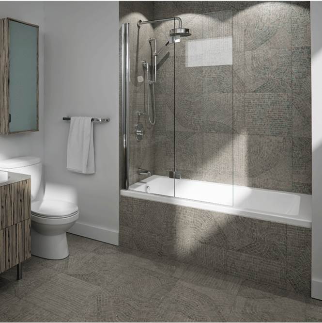 Neptune Entrepreneur Canada PIA bathtub 32x60  with Tiling Flange and Skirt, Left drain Activ-Air, Biscuit