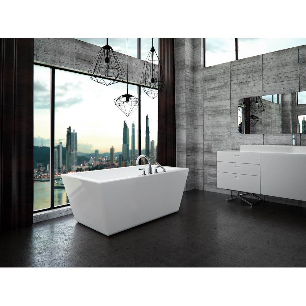 Neptune Rouge Canada Freestanding One Piece Amaze 32X60, Rectangle, Rouge-Air, Chrome Drain, White